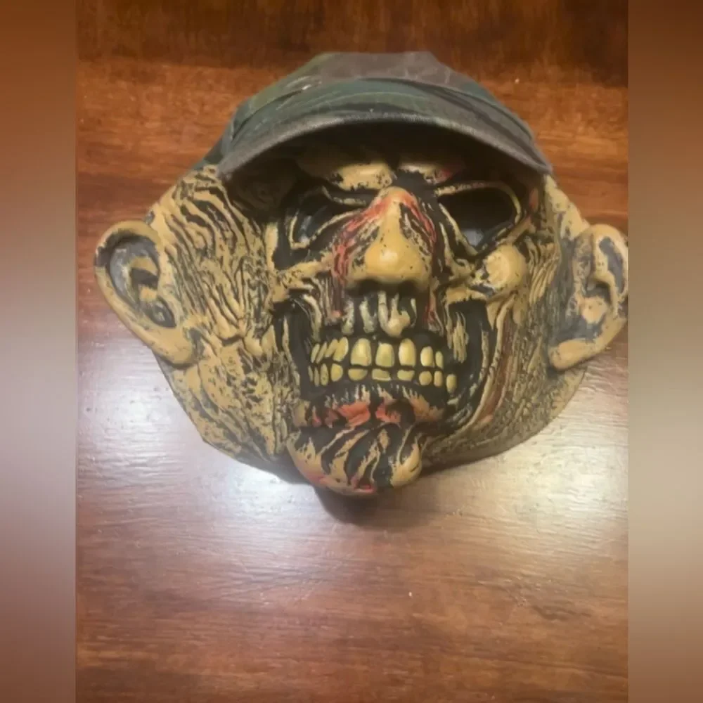 Fun World Monster Mask Halloween Skull Skeleton Baseball Hat Camouflage Scary